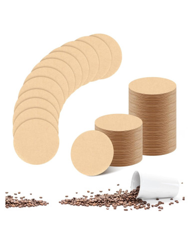 400 Filtros de Café Desechables Wangpeipeimm 6.35cm Naturales