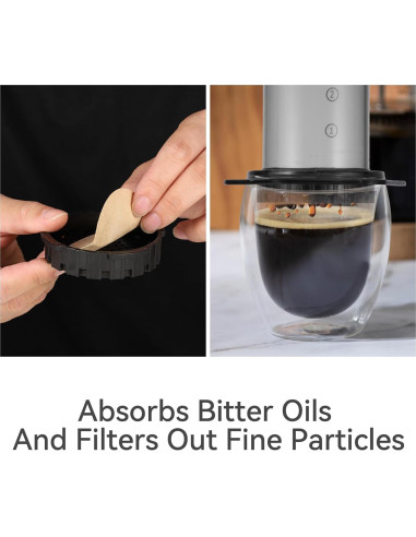 400 Filtros de Café Desechables Wangpeipeimm 6.35cm Naturales