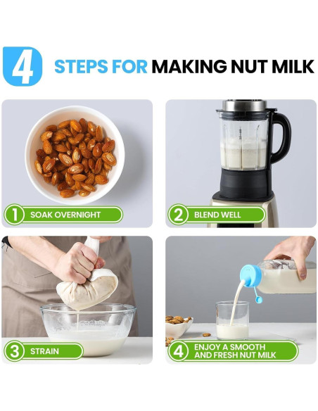 Paquete de 2 Botellas de Leche de Vidrio POIKSHARK 0.91L