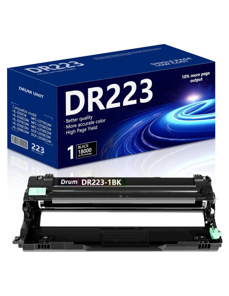 Unidad de Tambor Negro DR223CL MANNERES Alto Rendimiento 18000p