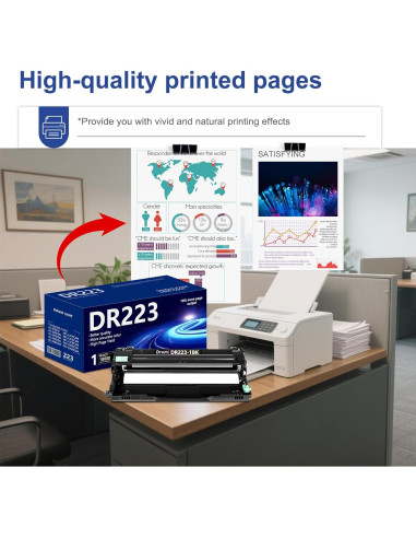 Unidad de Tambor Negro DR223CL MANNERES Alto Rendimiento 18000p