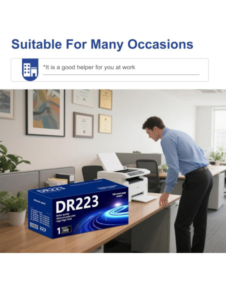 Unidad de Tambor Negro DR223CL MANNERES Alto Rendimiento 18000p