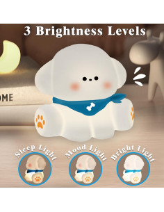 Luz Nocturna Cachorro Kapee House Silicona Recargable 12h 2