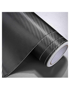 Vinilo de Fibra de Carbono 3D Yescom 152x1500 cm Negro