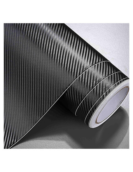 Vinilo de Fibra de Carbono 3D Yescom 152x1500 cm Negro