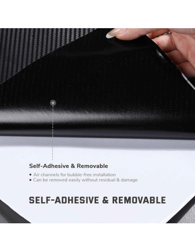 Vinilo de Fibra de Carbono 3D Yescom 152x1500 cm Negro