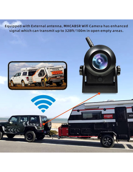 Cámara de Respaldo Inalámbrica MHCABSR con Batería Recargable IP68