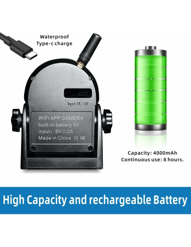 Cámara de Respaldo Inalámbrica MHCABSR con Batería Recargable IP68