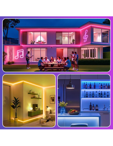 Luces de Cuerda LED RGB 6.1m LINK DREAM - Control Remoto y App