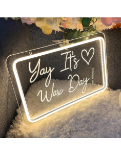 Cartel de Neón LED Yay Es Día de Cera 30x20cm Decoración 2