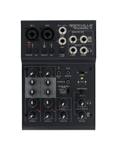 Mezclador Rockville RockMix 4 Canales USB Ecualizador 2 Bandas