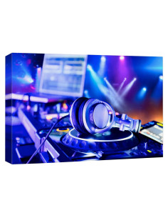 Lienzo Wall26 Arte de Pared DJ con Auriculares 45.72x30.48cm
