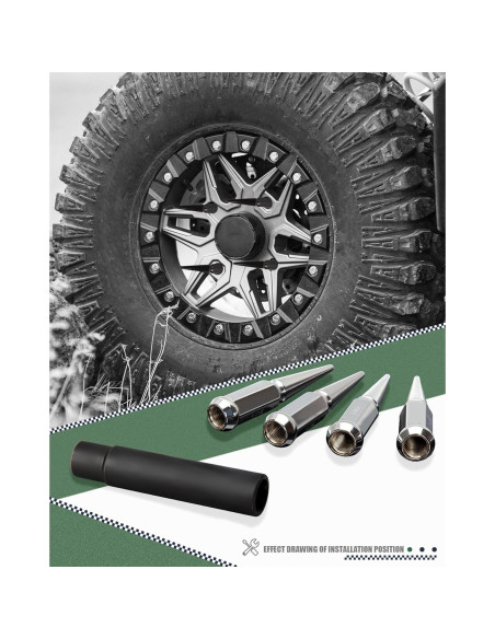 Tuercas de Pico M14x1.5 Cromo Glorider 24pcs 112mm