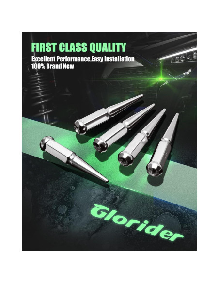 Tuercas de Pico M14x1.5 Cromo Glorider 24pcs 112mm