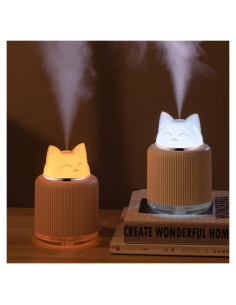 Mini Humidificador Ultrasónico YUCHAO WONOER Gato Rosa 300ml