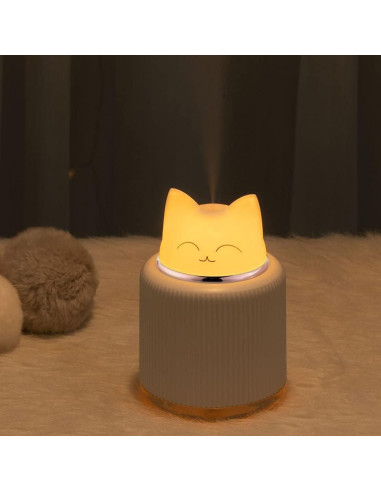 Mini Humidificador Ultrasónico YUCHAO WONOER Gato Rosa 300ml