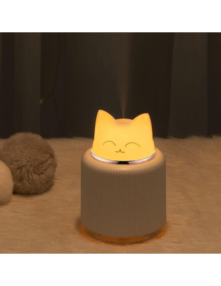Mini Humidificador Ultrasónico YUCHAO WONOER Gato Rosa 300ml