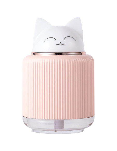 Mini Humidificador Ultrasónico YUCHAO WONOER Gato Rosa 300ml