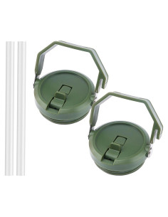 Paquete de 2 Tapas Reemplazo Tazanma 40 oz a Prueba de Fugas Verde Militar