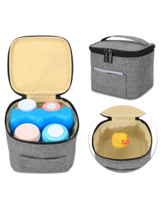Bolsa Enfriadora de Leche Materna Luxja Gris - Capacidad 4 Botellas 120-150 ml