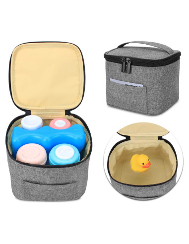 Bolsa Enfriadora de Leche Materna Luxja Gris - Capacidad 4 Botellas 120-150 ml