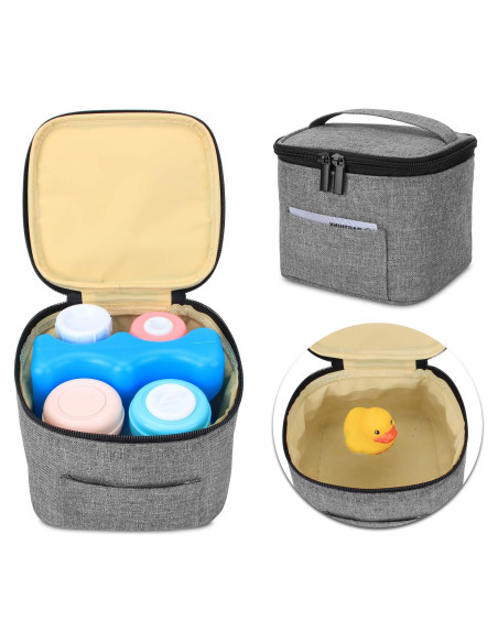 Bolsa Enfriadora de Leche Materna Luxja Gris - Capacidad 4 Botellas 120-150 ml