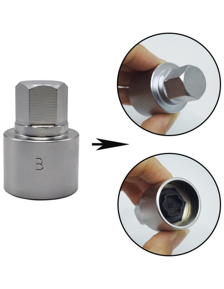 Llave de Bloqueo de Rueda BMW 059 - Adaptador 27mm OD, 25mm ID