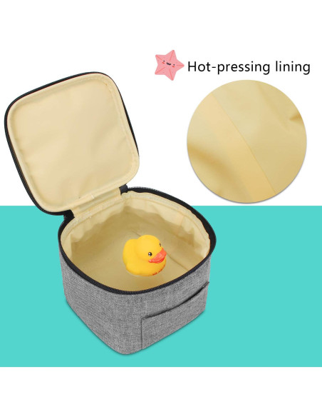 Bolsa Enfriadora de Leche Materna Luxja Gris - Capacidad 4 Botellas 120-150 ml