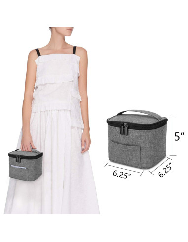 Bolsa Enfriadora de Leche Materna Luxja Gris - Capacidad 4 Botellas 120-150 ml