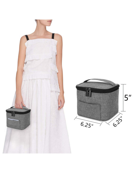 Bolsa Enfriadora de Leche Materna Luxja Gris - Capacidad 4 Botellas 120-150 ml