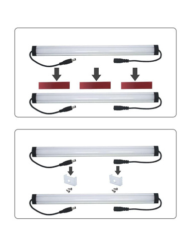 Kit de 3 Barras de Luz LED Litever 30.48 cm 3000K 20W