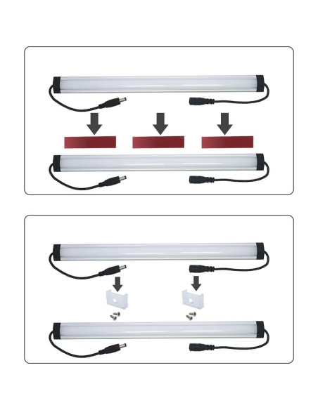 Kit de 3 Barras de Luz LED Litever 30.48 cm 3000K 20W