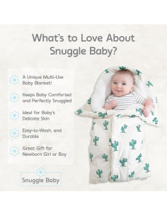 Manta Envueltoria Snuggle Baby Cactus Verde 0-3 Meses 2