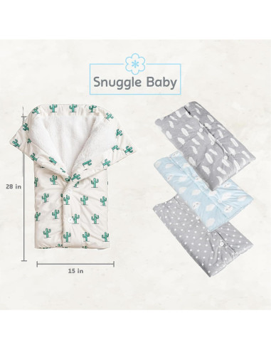 Manta Envueltoria Snuggle Baby Cactus Verde 0-3 Meses