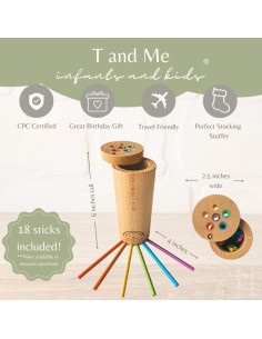 Palitos Montessori Talla Grande T y Yo - Juguete Educativo 1-3 Años 2