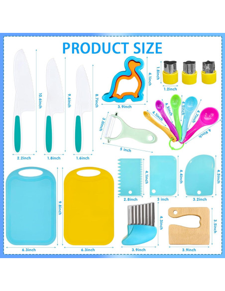 Juego de Cocina Montessori OLRMA 20 Piezas para Niños 4-12 Años