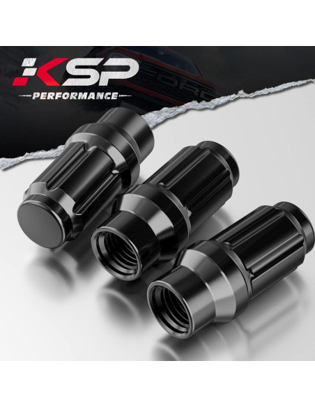 Tuercas de Rueda KSP M12x1.5 24PCS Acorn Negra para Toyota