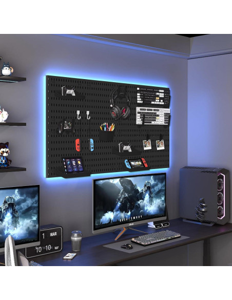 Kit Organizador de Pared Modular Hellpnoom 4 Tableros Perforados