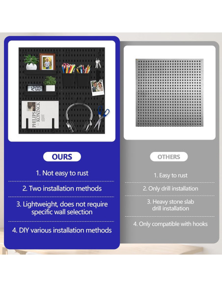 Kit Organizador de Pared Modular Hellpnoom 4 Tableros Perforados