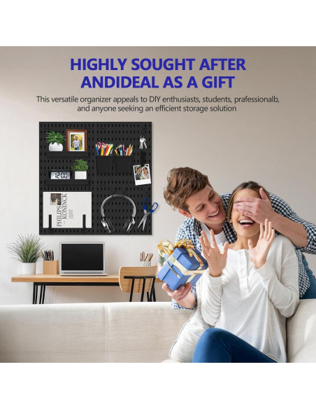Kit Organizador de Pared Modular Hellpnoom 4 Tableros Perforados