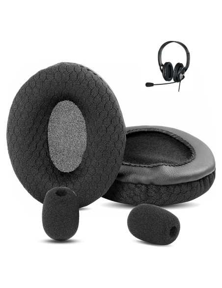Almohadillas de Reemplazo para Auriculares Microsoft LifeChat LX-3000 - Tela Transpirable y Espuma de Memoria