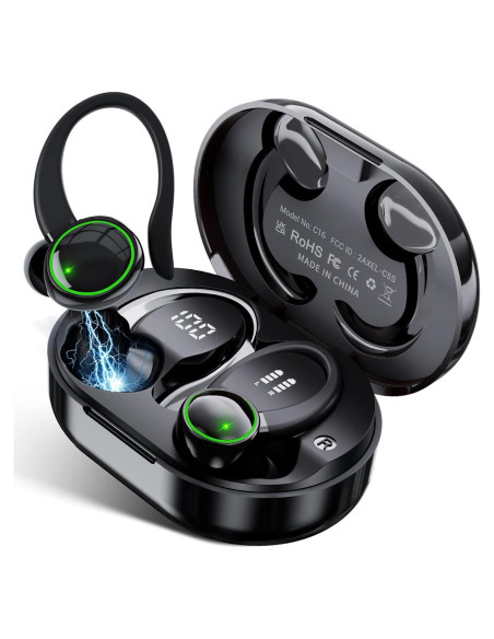 Auriculares Bluetooth 5.3 C16 Shenzhen para Deporte IP7 40H