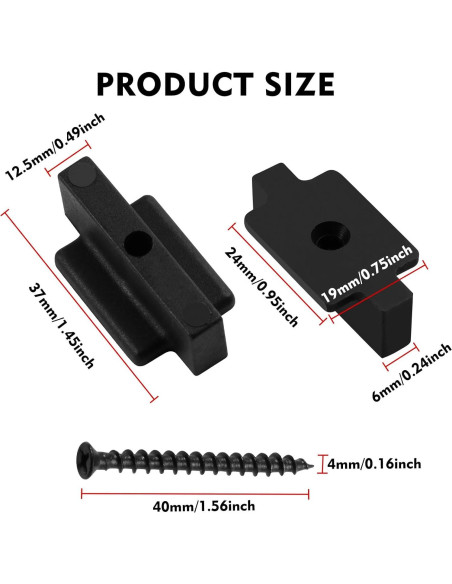 Clips de Sujetadores Ocultos Polifish 50Pcs Nylon Negro