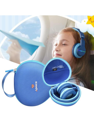 Funda Dura para Auriculares Niños Aproca Azul Compatible iClever