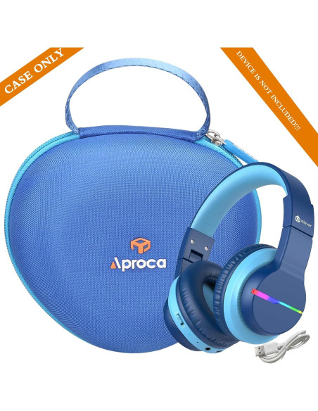 Funda Dura para Auriculares Niños Aproca Azul Compatible iClever