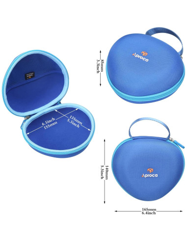 Funda Dura para Auriculares Niños Aproca Azul Compatible iClever