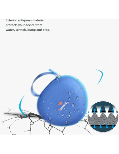 Funda Dura para Auriculares Niños Aproca Azul Compatible iClever