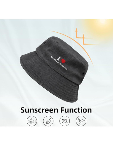 Sombrero de Cubo Unisex KCNSEZA de Algodón para Verano