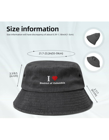 Sombrero de Cubo Unisex KCNSEZA de Algodón para Verano