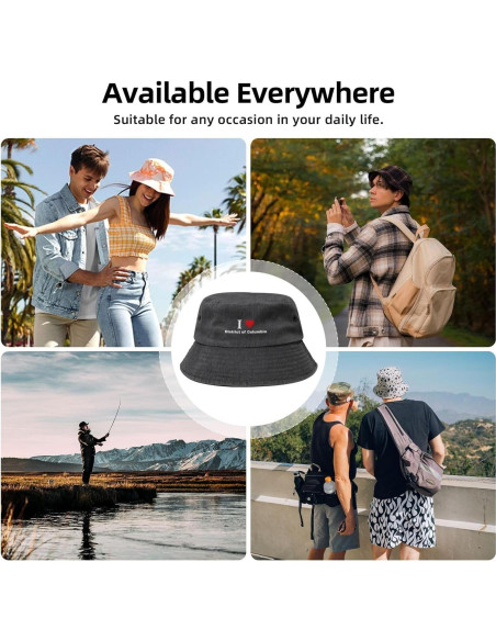 Sombrero de Cubo Unisex KCNSEZA de Algodón para Verano